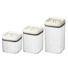 Better Homes & Gardens Canister Pack of 3, Flip-Tite® Square Food Storage Contai