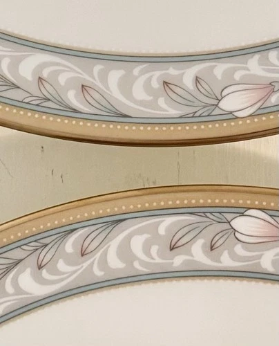 Pristine Noritake ‘Barrymore’ Bone China, FOUR Dinner Plates;  Made in Japan  
