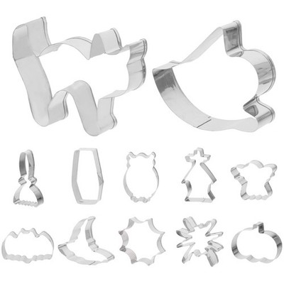 12pcs Halloween Cookie Cutters Backformen Halloween Style Cookie Formen