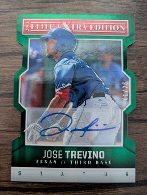 JOSE TREVINO 2014 Panini Elite Extra Edition Emerald 01/25 DIE CUT AUTO Card PWE