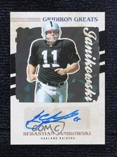 2021 Panini Donruss Gridiron Greats Sebastian Janikowski #GG22 Auto 7ba