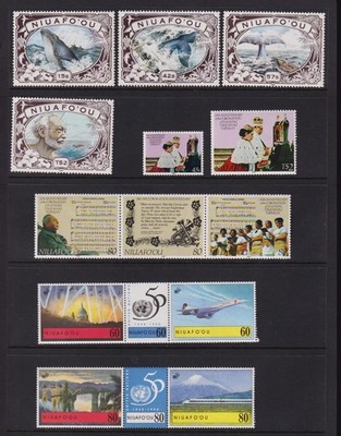 Tonga - Niuafo'ou - 3 Mint, NH sets, cat. $ 40.60