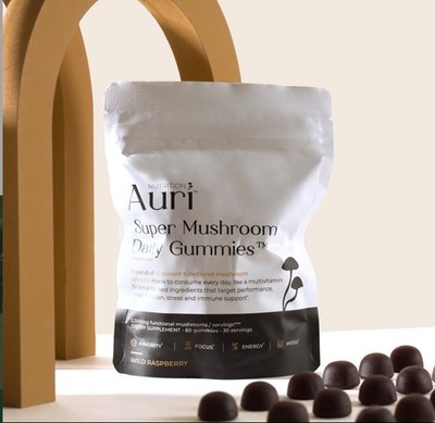 Auri Super Mushroom All-in-One Daily Supplement Gummy- 60 Pieces