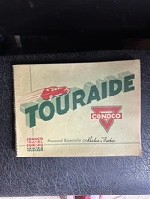 1937 Conoco Travel Bureau Denver CO Touraide Booklet Travel Guide Map Vintage