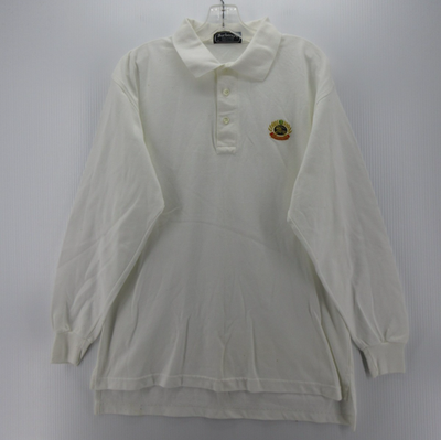 VINTAGE Burberrys Polo Shirt Men Medium White Pullover Golf Crest
