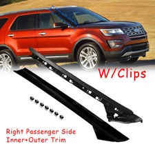Right Side Windshield A-Pillar Molding INNER OUTER Trim For 11-19 Ford Explorer