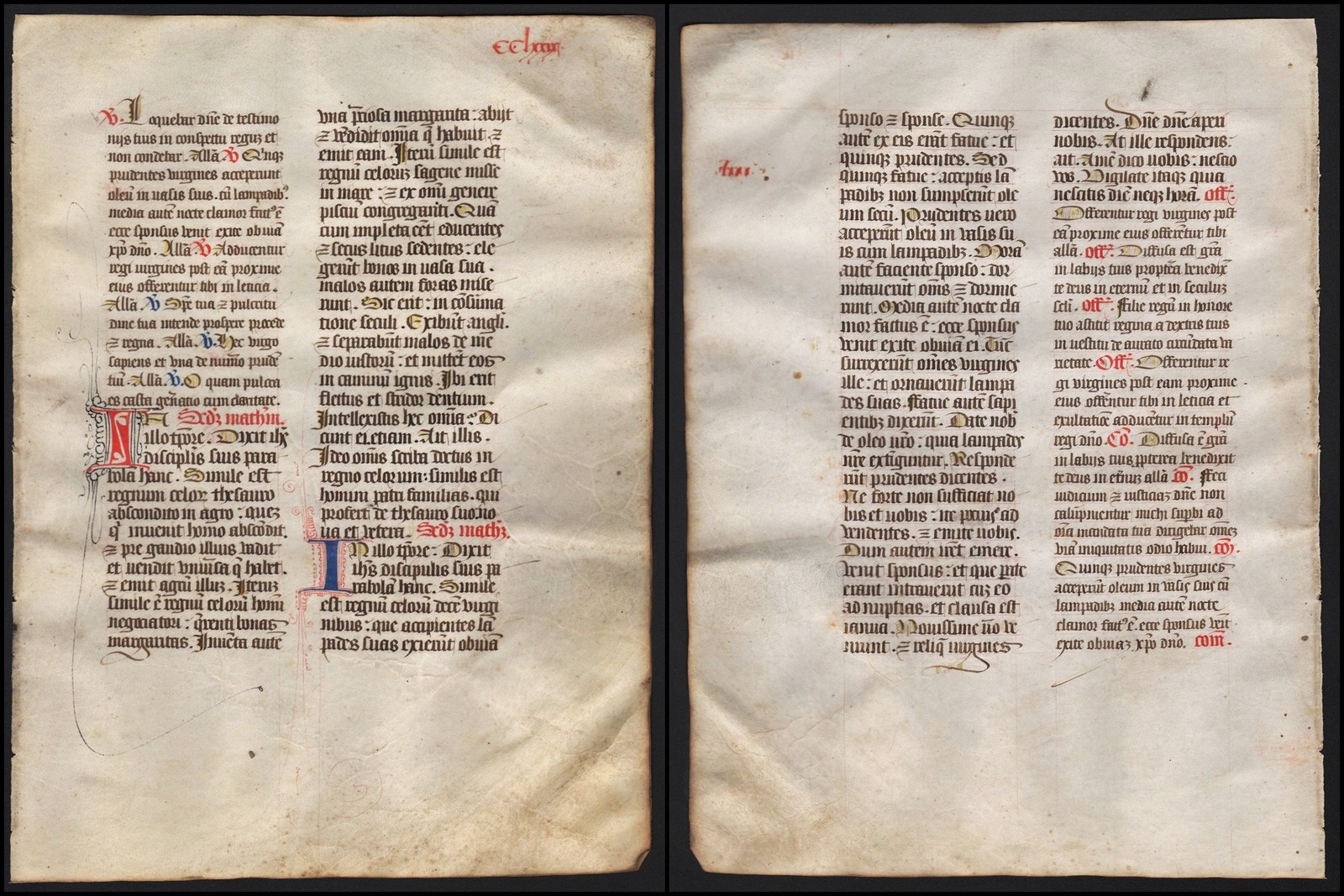 Missal Missale manuscript manuscrit Handschrift Pergament vellum 1450 - CCLXXIX
