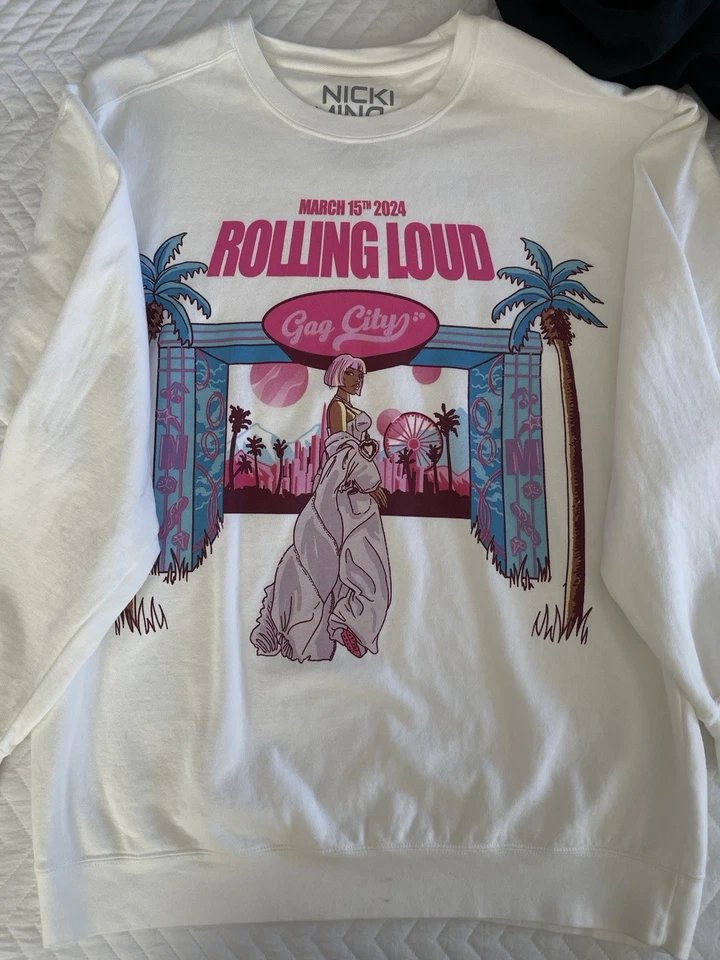 Moletom oficial Nicki Minaj Rolling Loud grande rosa sexta-feira 2 tour Gag City  - Imagem 4 de 4