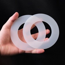 10pc White Silicone High Temp Flat Ring Rubber Washer Seal Gaskets 1mm-5mm Thick