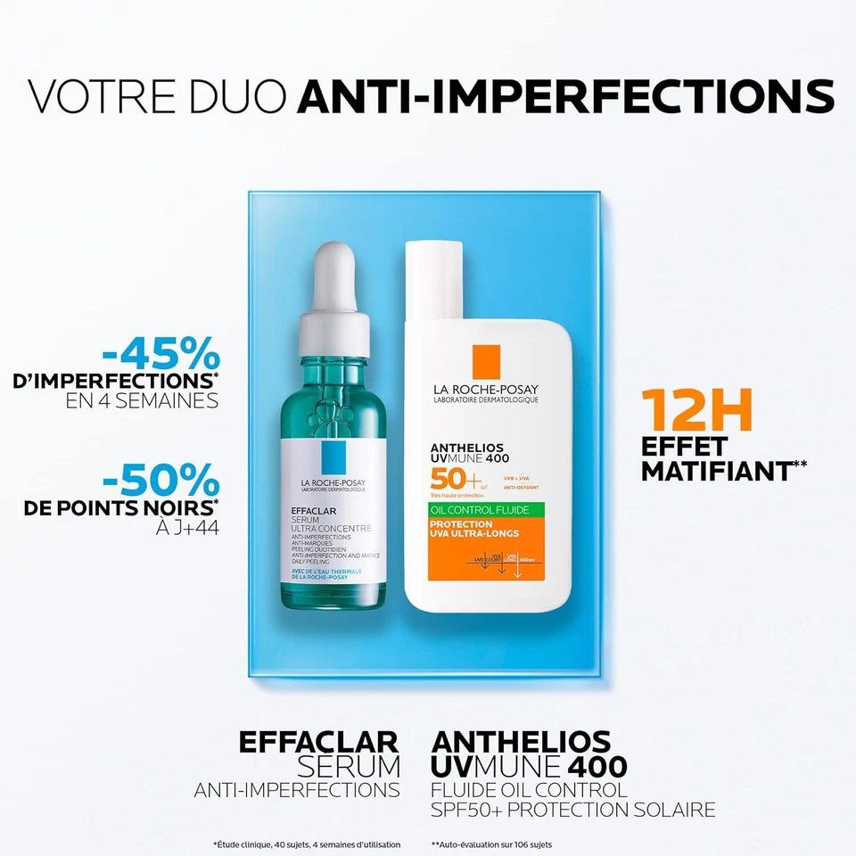 | Siero Effaclar All’Acido Salicilico Ultra Concentrato 30 Ml & Crema Solare Ant - Immagine 2 di 4