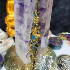 Gold Decorative Sword & Keyring Set, 12.2cm, Luxurious Design