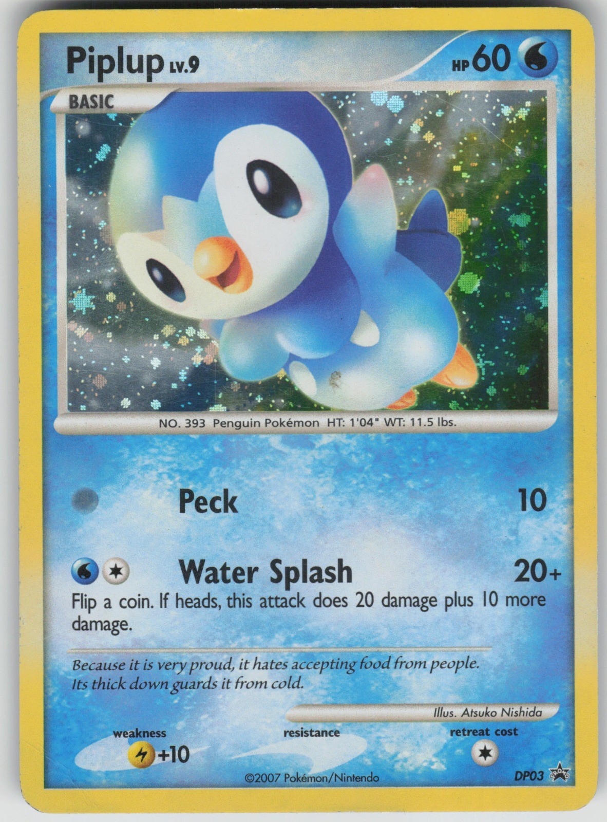 Pokemon TCG Piplup - Promo Diamond and Pearl Promos DP03