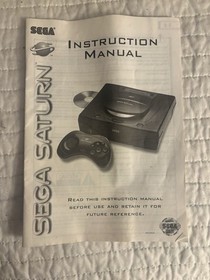 SEGA Saturn Black Console Bundle w/ 2 Controllers, Cables, Manual, 7 Games