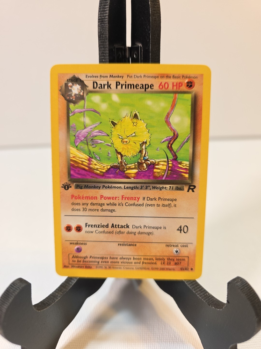 Dark Primeape 43/82 Pokemon TCG 1st Edition Team Rocket NM Vintage 2000 Card