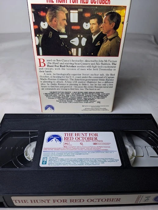 The Hunt for Red October (VHS, 1990) - Image 2 of 2