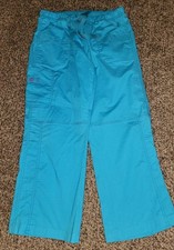 WonderWink Wonderflex Womens Scrub Pants Aqua Blue XSmall Petite 25" 5308