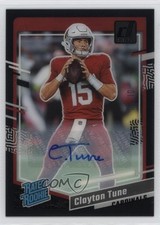 2023 Panini Clearly Donruss Rated Rookie Black /10 Clayton Tune #56 1p01