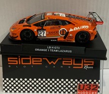 Slot Car racer sideways SWCAR01D Lamborghini Huracan GT3 #27 Orange Team Lazarus