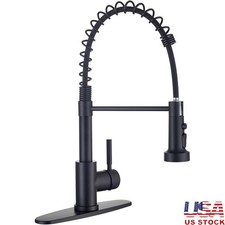 Multifunctional Kitchen Faucet Pull Down Sprayer 360 Degree Swivel Deck Mount US