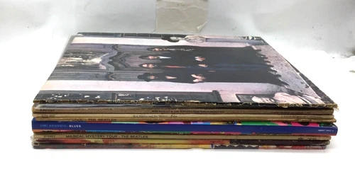Lot of 10 Vinyl Rock Albums: The Beatles, Jimi Hendrix, Bob Marley