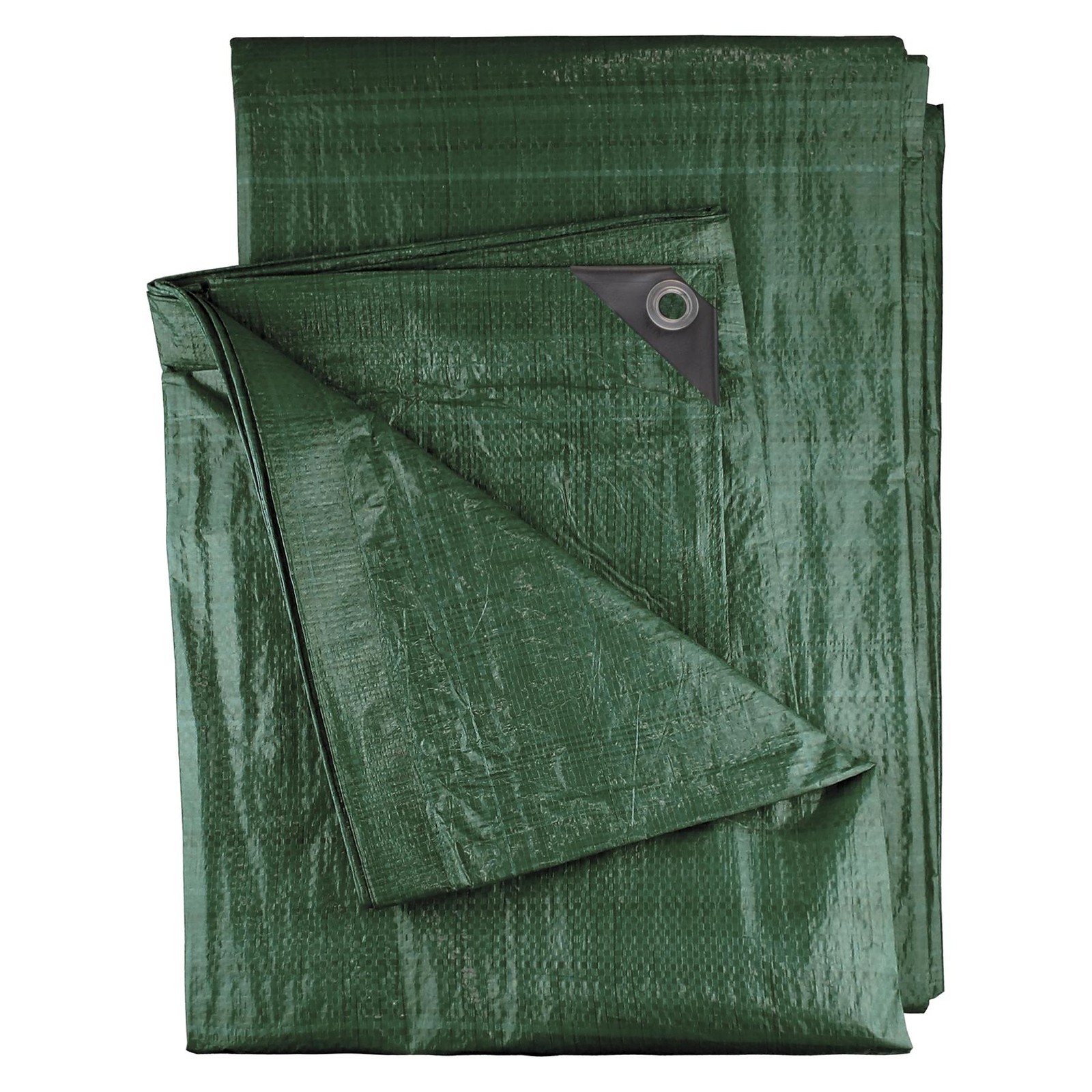 2m x 3m Green Tarpaulin 90gsm Waterproof Garden Cover Groundsheet with Eyelets - Image 2