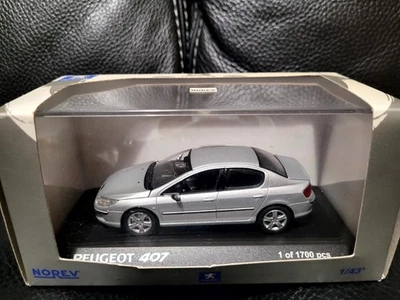 PEUGEOT 407 Berline Gris Silver Argent Aluminium 2004 - NOREV 474700 au 1/43 - Photo 1/4