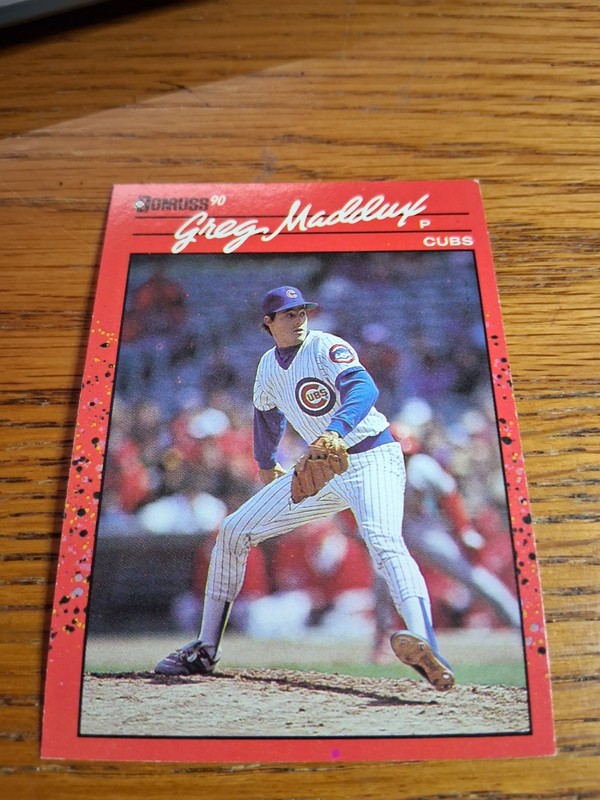 SL 9912/ 1990 Donruss Greg Maddux 158 Error Card baseball cards lot