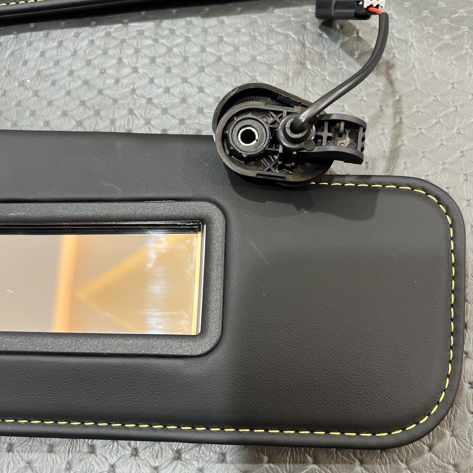 FERRARI PUROSANGUE Black Leather Sun Visor PAIR SET 7455267 7455269