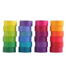 24 Rolls Washi Tape Set, 15mm Rainbow Colored Masking Tape, Decorative Tape for