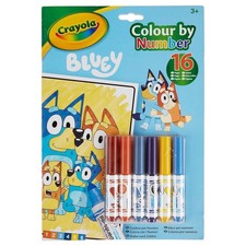 Crayola Bluey Colour By Numbers Activity Set With Markers Kids 3