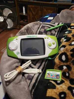 LEAPFROG LEAPSTER GS Green Game Console & Camera Tested- W Chargers & game