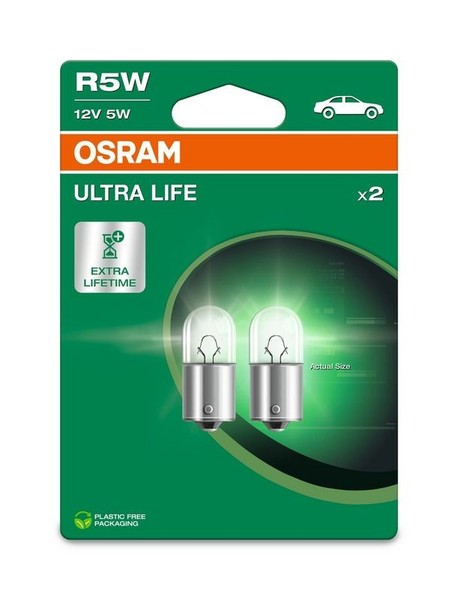 2X ams-OSRAM 5007ULT-2BL ¢ArÓWka Ultra Life R5W 12V/5W BA15S (Z Cok. Met) 2SZT.-image