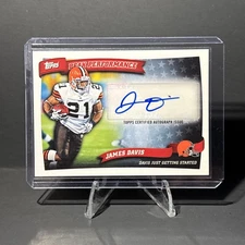 2010 Topps Peak Performance Autographs James Davis Auto Cleveland Browns