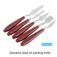 `5X Stainless Steel Palette Knife Scraper Spatula Pro Artist Oil Painting