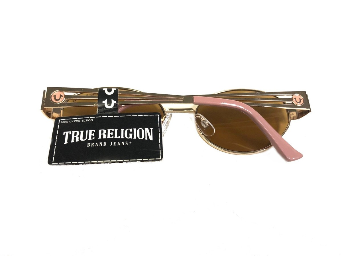 NWT Womens Sunglasses True Religion TR12474 1KK Gold/Pink with