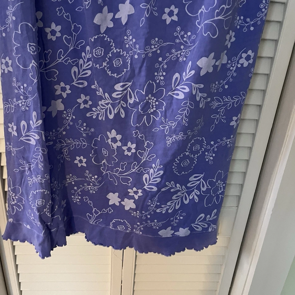 Fresh Produce Mujer’s 1X Vestido de Algodón Manga Corta Estampado Floral Lavanda Cuello en V Foto 2 de 4