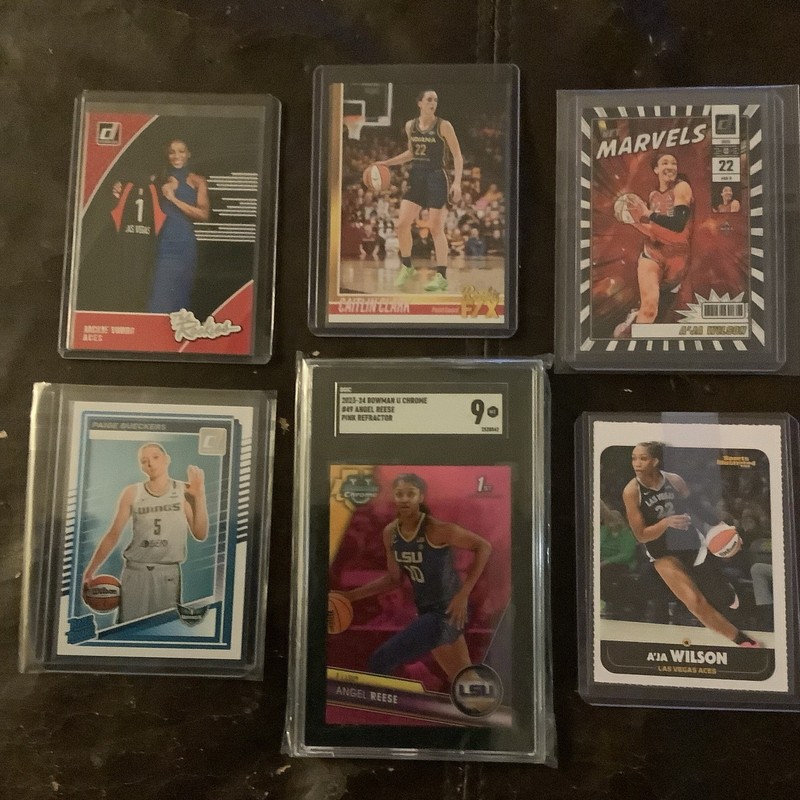 WNBA 6 Card Lot Caitlin Clark Angel Reese  Bueckers Young RC’s + 2 Rare Aja card