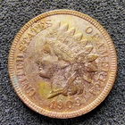 1909 Indian Head Cent 1C - Philadelphia Mint - AU+ Details - Nice Color & Luster