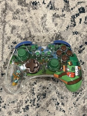 PDP REALMz Wireless Nintendo Switch Pro Controller Minecraft Steve Forest Biome