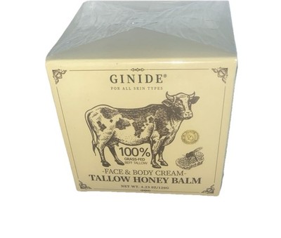 GINIDE Tallow Balm Grass-Fed Beef Tallow & Honey Face & Body Cream 4.23oz