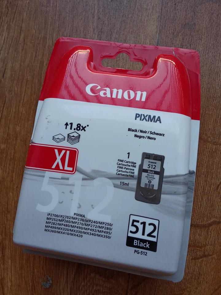 CANON PG-512 XL Cartouche Fine Noir NEUF & ORIGINAL pour PIXMA MP ⁄ MX - Photo 1/2
