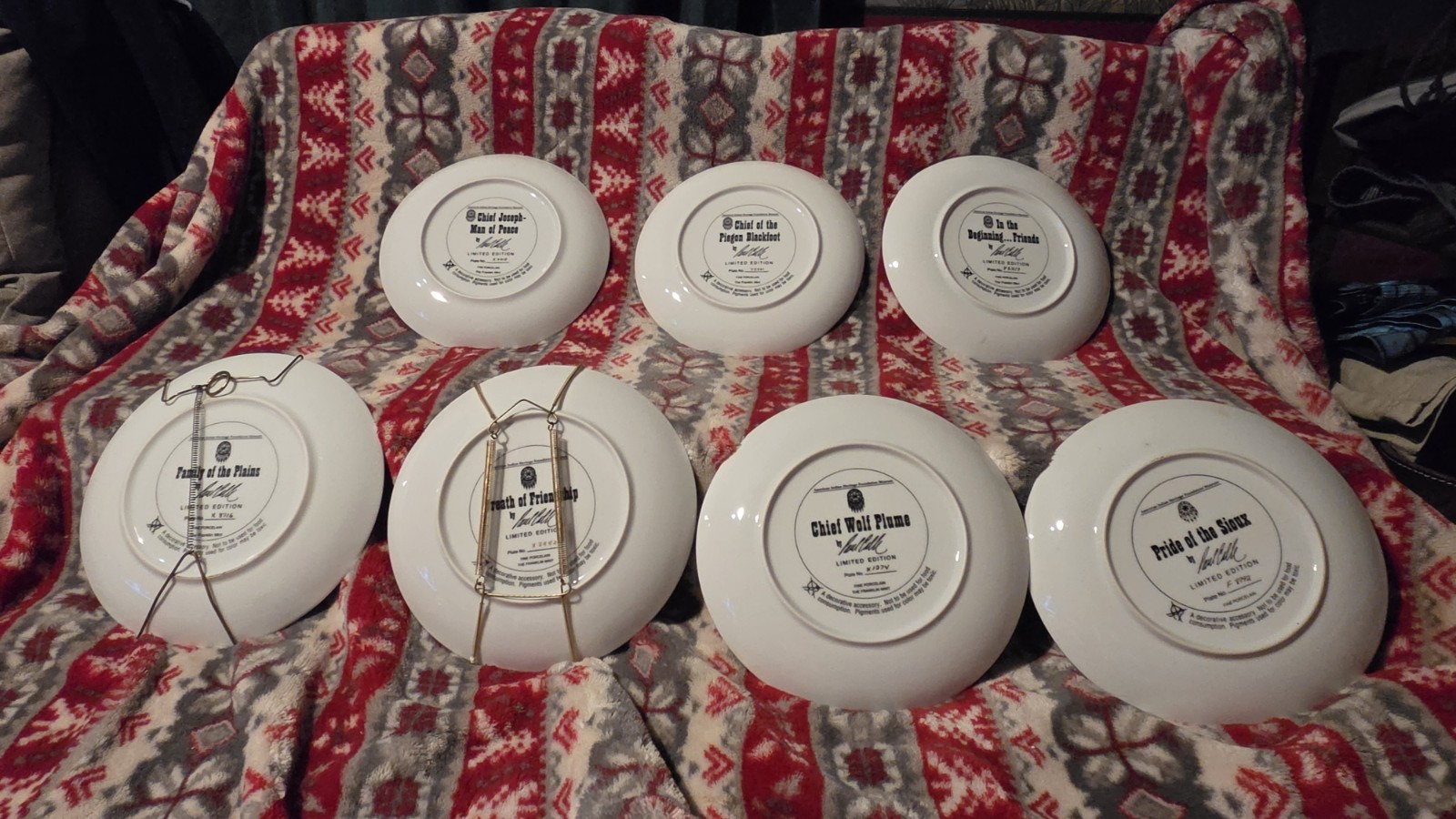 Native American Helper Set Of 7 Serialized Franklin Mint Native American Collector plates | eBay
