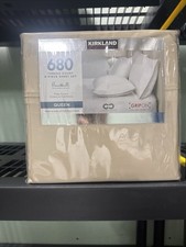 Kirkland Signature 680TC Pima Cotton Solid Sheet Set Queen Beige Gripon Crease