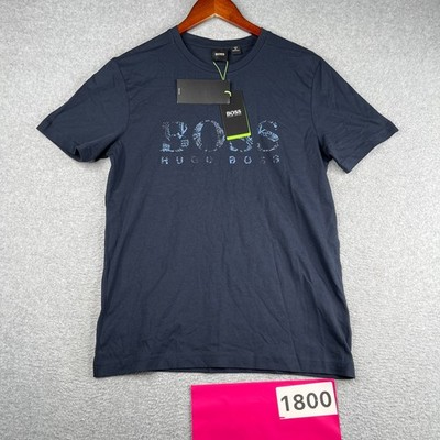 NEW Hugo Boss Graphic Print T Shirt Navy Blue Mens Small NWT