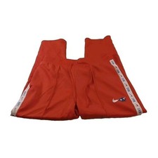 Vintage Nike Wind Pants Womens Large Orange White Stripe Track Sportswear Y2K
