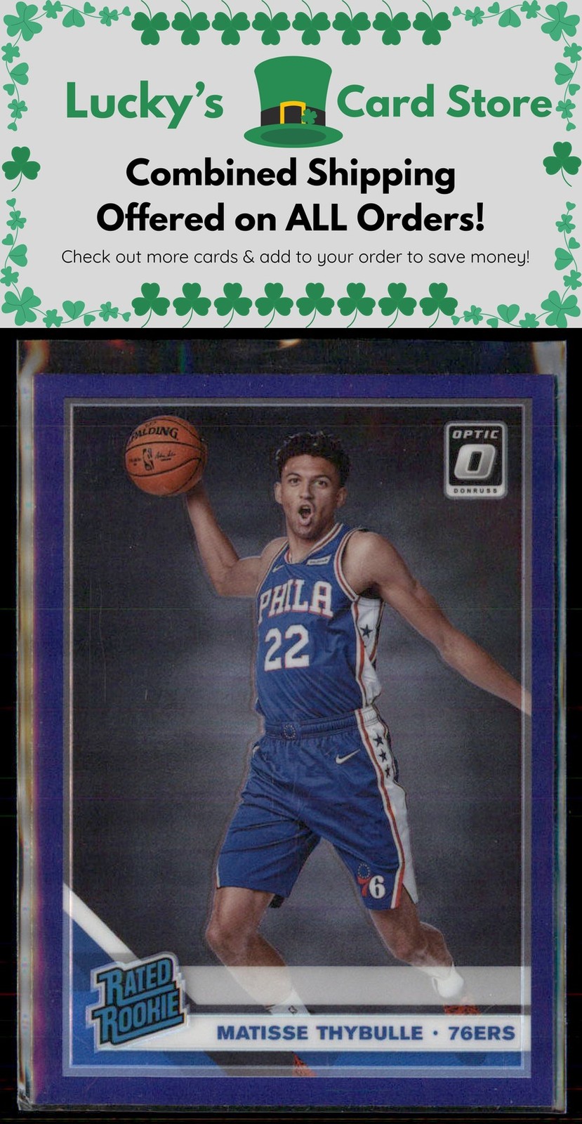 2019-20 Donruss Optic #192 Matisse Thybulle Purple Rated Rookie Prizm