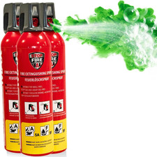 3X Mini Estintore Casa 750G Con Schiuma Senza Fluoro Sicura Sulla Pelle | A, F, 