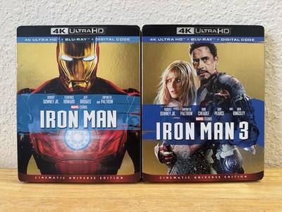 Iron Man + Iron Man 3 (4K Ultra HD, 2008) Complete Sets OOP Slipcovers!!!