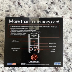 Dreamcast Visual Memory Unit VMU Memory Card Blue LCD Screen for Sega Dreamcast