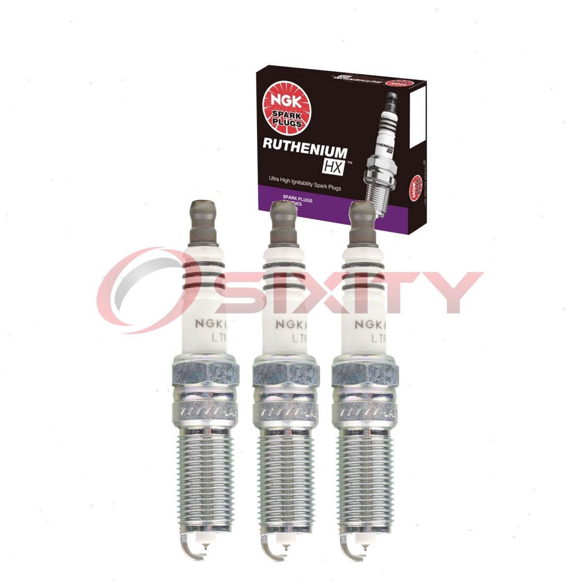 3 pc NGK Ruthenium HX Spark Plugs for 2020-2021 Ford Escape 1.5L L3 Ignition km